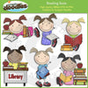 Reading Tommy & Susie Clip Art