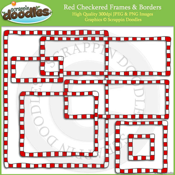 Checkered Borders & Frames BUNDLE