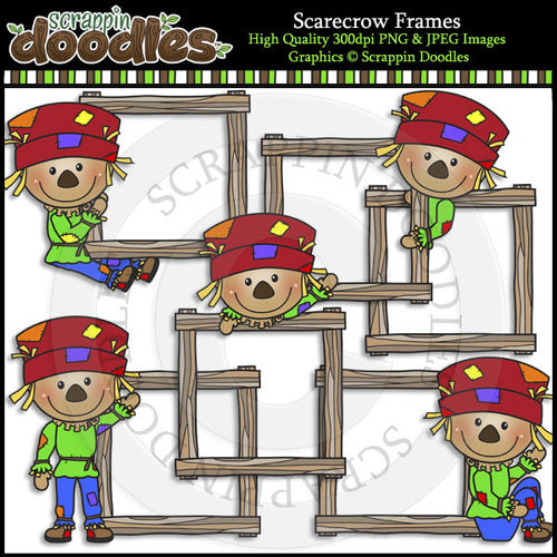 Scarecrow Frames Clip Art & Line Art