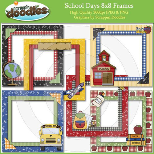 School Days 8"x8" Frames