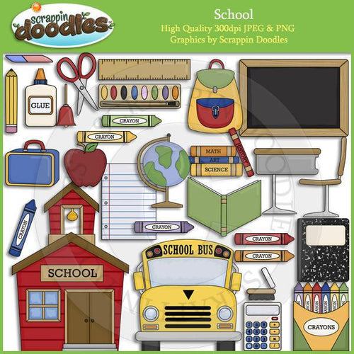 School Clip Art Collection Commercial Use