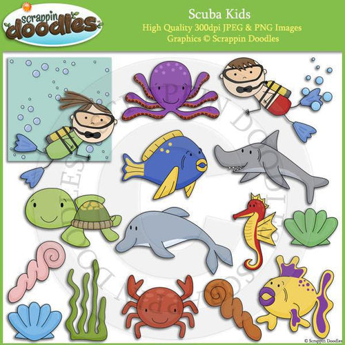 Scuba Kids Clip Art Download