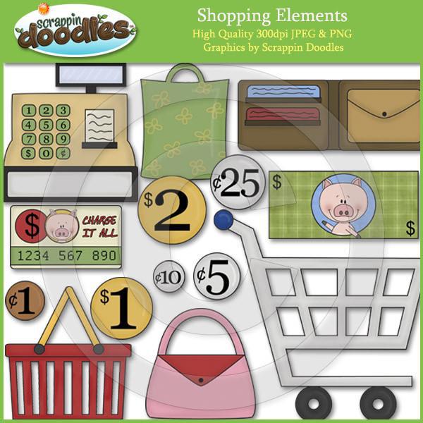 Shopping Elements Clip Art
