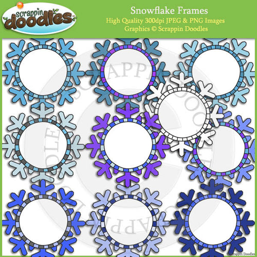 Snowflake Frames Clip Art