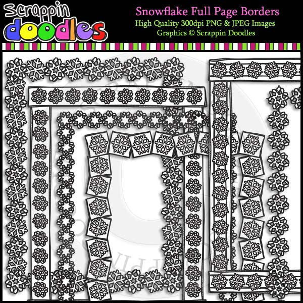 Snowflake Full Page Borders