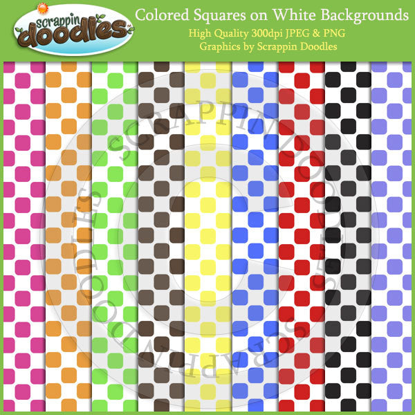 Colored Squares on White Backgrounds Download