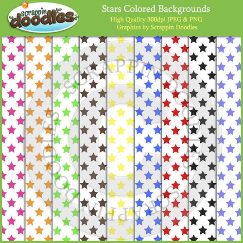 Colored Stars on White Backgrounds Download