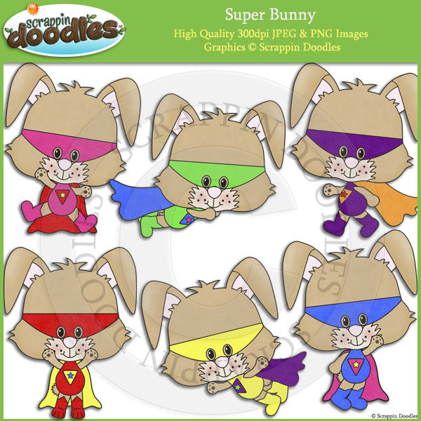 Super Bunny Clip Art