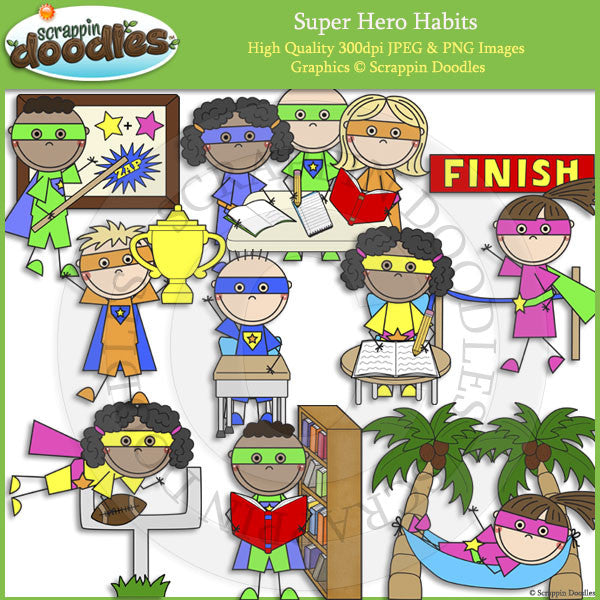 Super Hero Habits Clip Art