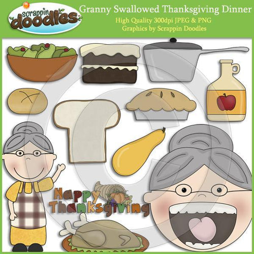 Granny Loves Thanksgiving Clip Art Download