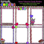 Sweet Valentine Candy Full Page Borders