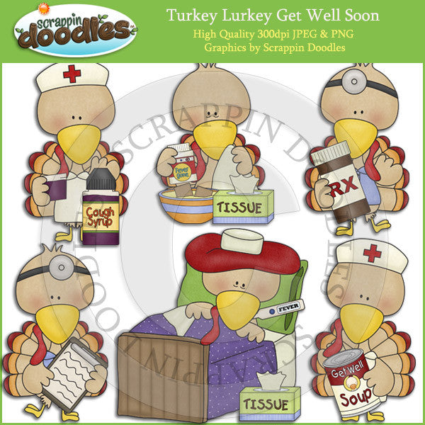 Turkey Lurkey Get Well Soon Clip Art Download