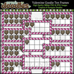 Valentines Day Candy Ten Frames ClipArt - Commercial Use PNG