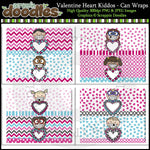 Valentine Heart Kiddos - Can Wraps