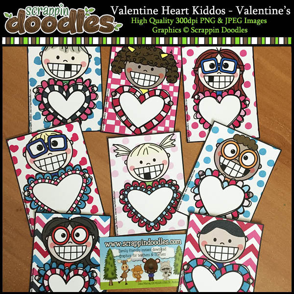 Valentine Heart Kiddos - Valentine Cards