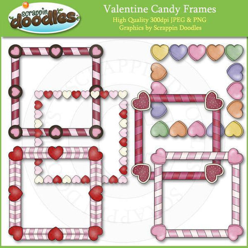 Valentine Candy Frames Clip Art Download