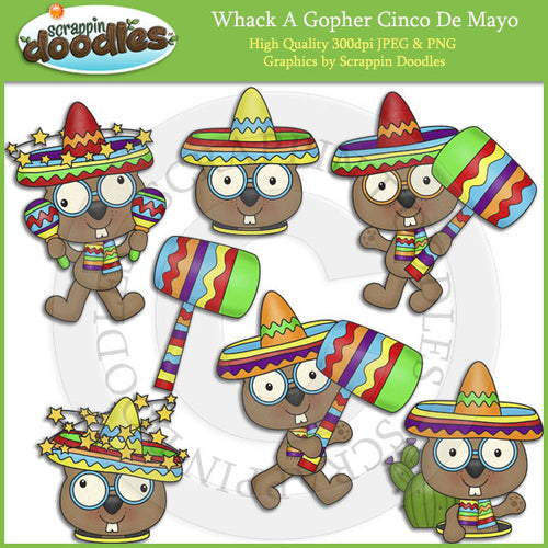 Whack A Gopher Cinco De Mayo Add On Clip Art Download