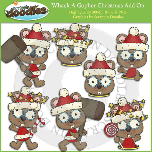Whack A Gopher Christmas Add On Clip Art Download