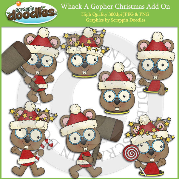 Whack A Gopher Christmas Add On Clip Art Download