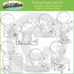 Writing Susie & Tommy Clip Art