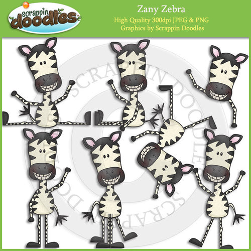 Zany Zebra Clip Art Download