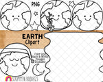 Earth ClipArt - Commercial Use Earth Day Clip Art - EarthDay Graphics - Hand Drawn PNG
