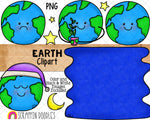 Earth ClipArt - Commercial Use Earth Day Clip Art - EarthDay Graphics - Hand Drawn PNG