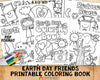 Earth Day Friends Coloring Book - Kids Coloring Pages - Printable PDF