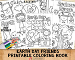 Earth Day Friends Coloring Book - Kids Coloring Pages - Printable PDF