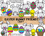 Easter Bunny Friends ClipArt - Commercial Use PNG 