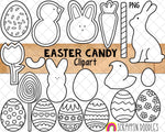 Easter Candy ClipArt - Decorated Eggs - Sprinkle Cookies - Chocolate Bunny - Commercial Use - PNG