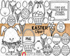 Easter ClipArt - Decorated Easter Eggs - Tulips - Dafodil - Easter Sublimation - Commercial Use - PNG