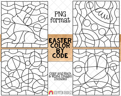 Easter Color By Code Templates