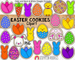 Easter Cookie ClipArt - Easter Baking Graphics - Egg Cookies - PNG