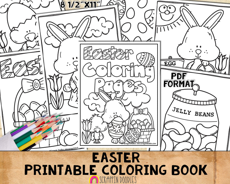 Easter Coloring Book - Kids Coloring Pages - Printable PDF