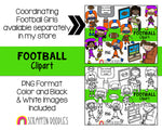 Football Clipart - Playing Football Clipart - Watching Football - Football Boys