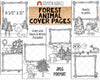 Forest Animal Cover Pages - Ready to Use Woodland Themed Printable Binder Covers - JPEG Format