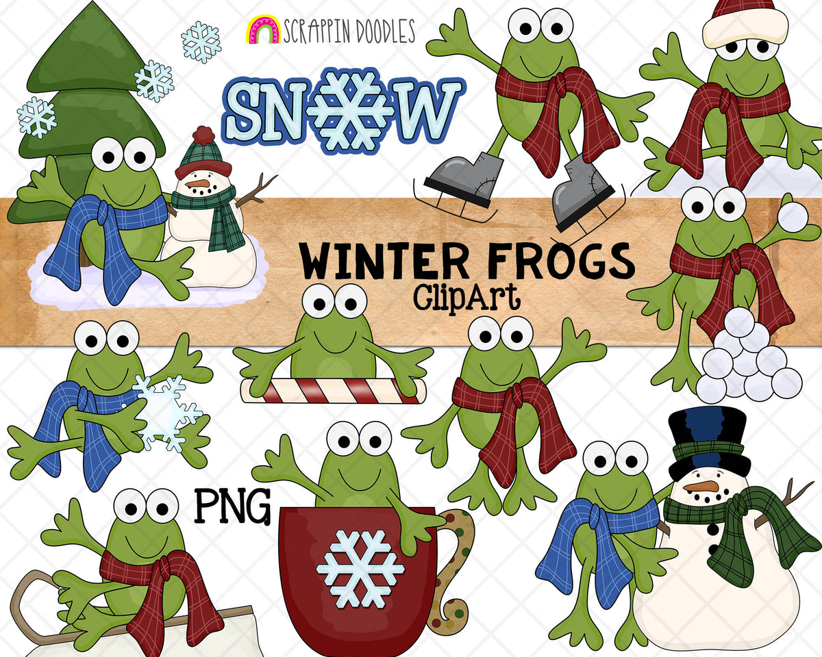 Frogs ClipArt Bundle - Frog ClipArt - Open License – Scrappin Doodles