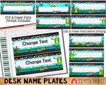 Frog Desktop Name Plates - Classroom Decor - Printable Student Name Tags