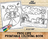 Frog Life Coloring Book - Frog Coloring Pages - Printable PDF Coloring Book