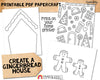 Gingerbread House Craft - Kids Ginger Bread Christmas Coloring Printable PDF