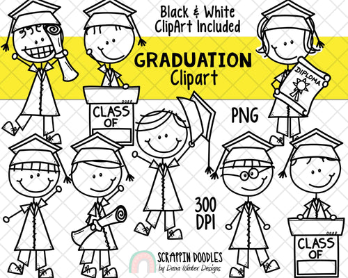 Graduation ClipArt - Doodle Boys Graduation