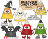 Candy Corn ClipArt - Halloween CandyCornGraphics - Commercial Use PNG Sublimation Graphics - Included 12 images -  Color and 6 Black  White- Transparent 300 DPI PNG images - Commercial Use Allowed