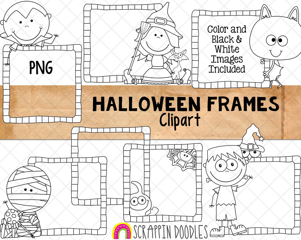 Halloween Frames ClipArt - Commercial Use PNG