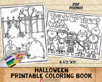 Halloween Coloring Book - Halloween Coloring Pages - Printable PDF Coloring Book