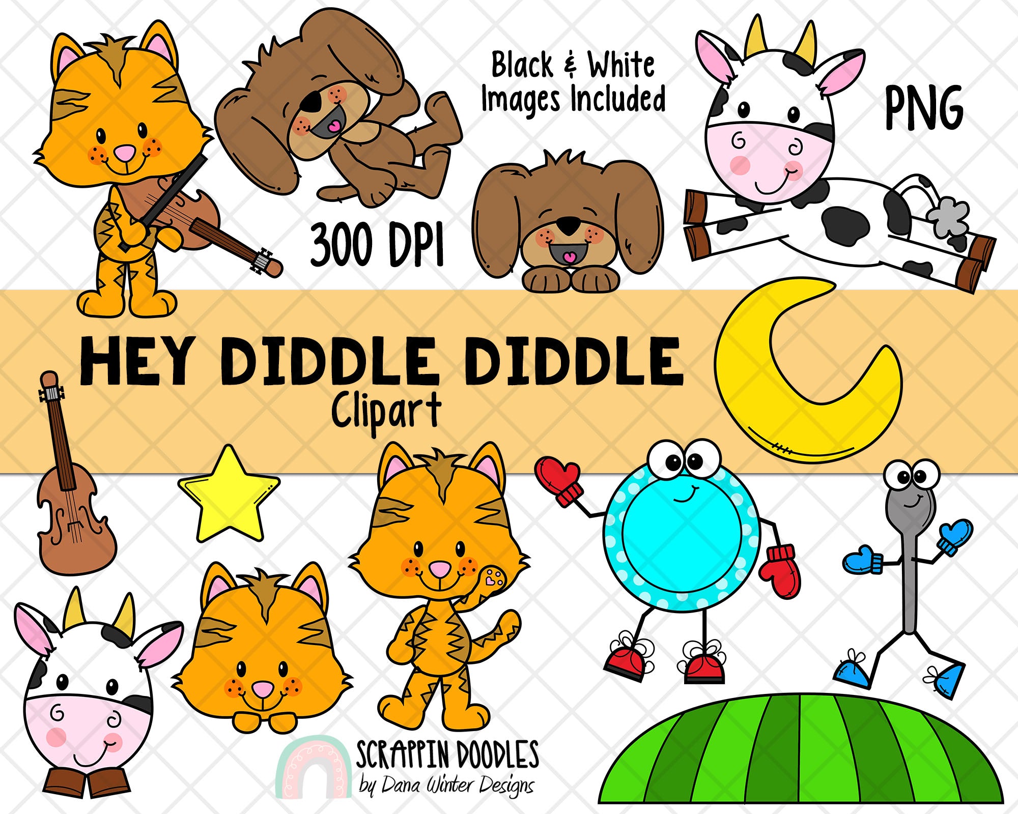 Hey Diddle Diddle Clipart