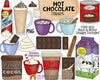 Hot Chocolate ClipArt - Cocoa Clip Art - Whip Cream - Chocolate Bar - Milk Carton - Commercial Use PNG Sublimation