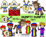 Humpty Dumpty Clip Art - Nursery Rhyme ClipArt - Kids Story ClipArt - Fairy Tale Graphics - Children's Stories - Story time 