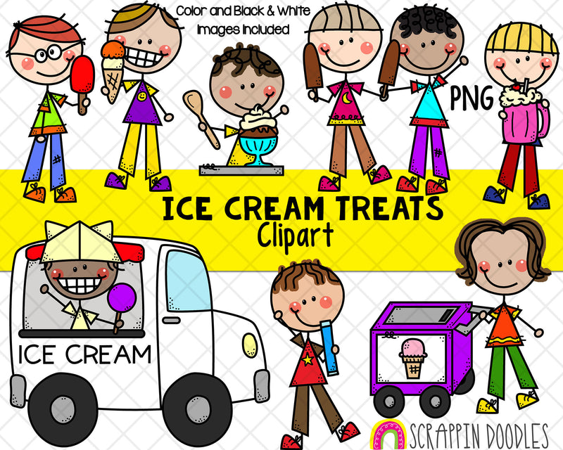 Doodle Kids Clipart Bundle - Doodle Boys and Girls Bundle 1