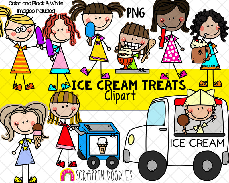 Doodle Kids Clipart Bundle - Doodle Boys and Girls Bundle 1